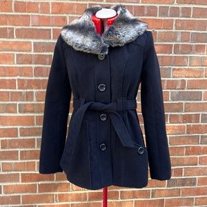 NWT sz L Maurice’s black hip length coat